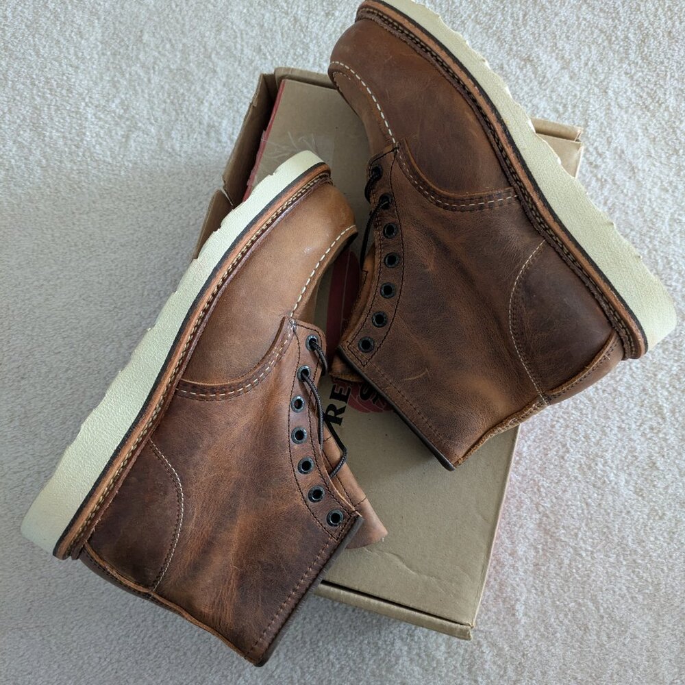 Red Wing Heritage 1907 Classic 6-Inch Moc Boots in Copper, 7.5